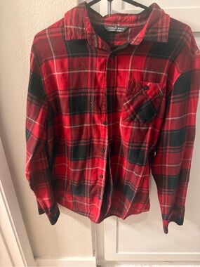 Alpine Red and Black Plaid Button-Down Shirt